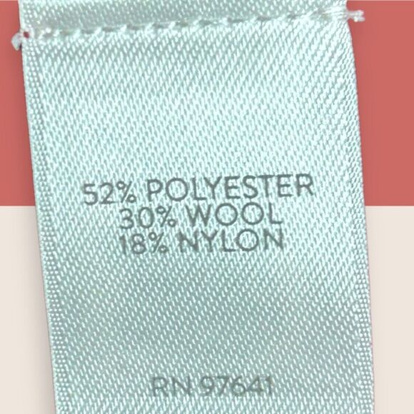 🍷 SMALL J.JILL WOOL BLEND WINE BURGUNDY CARDIGAN DORSET FABRIC COVERED BUTTONS - Picture 5 of 5